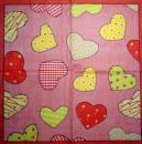 170 Heart / Hearts - 4-ply - ppd - The Image Bank - Handkerchief